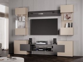 Гостиная Фэнтези (кашемир/графит) в Лебедёвке - lebedyovka.mebel-nsk.ru | фото
