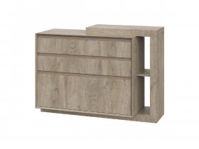 Комод 1200 22 J-Э Этна (дуб эндгрей) в Лебедёвке - lebedyovka.mebel-nsk.ru | фото