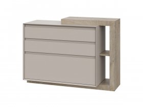 Комод 1200 22 J-Э Этна (дуб эндгрей/кашемир) в Лебедёвке - lebedyovka.mebel-nsk.ru | фото