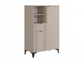 Комод 2 Рич (кашемир/фрапучино матовый/черный) в Лебедёвке - lebedyovka.mebel-nsk.ru | фото