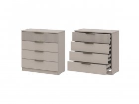 Комод 4 ящика (ЛДСП/МДФ) Эккервуд (меланж) в Лебедёвке - lebedyovka.mebel-nsk.ru | фото