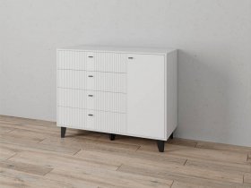 Комод «Катрин-13» (белый/белый снег) в Лебедёвке - lebedyovka.mebel-nsk.ru | фото