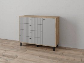 Комод «Катрин-13» (дуб крафт серый/серый) в Лебедёвке - lebedyovka.mebel-nsk.ru | фото