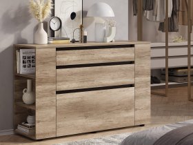 Комод КМ-06 Энигма (венге/дуб каньон) в Лебедёвке - lebedyovka.mebel-nsk.ru | фото