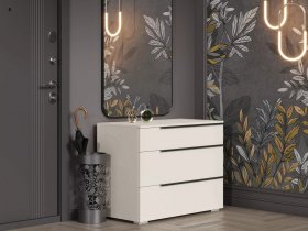 Комод с 3 ящиками Айри КМ-001 (кашемир) в Лебедёвке - lebedyovka.mebel-nsk.ru | фото