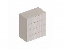 Комод с 4 ящ. «Тефия» (тефия/софт сантьяго) в Лебедёвке - lebedyovka.mebel-nsk.ru | фото