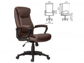 Кресло офисное BRABIX Enter EX-511, коричневое в Лебедёвке - lebedyovka.mebel-nsk.ru | фото