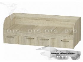 Кровать детская Сенди КР-01 (BTS) в Лебедёвке - lebedyovka.mebel-nsk.ru | фото