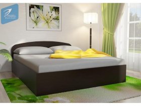 Кровать двуспальная 1,6м с подъем. мех. (венге) в Лебедёвке - lebedyovka.mebel-nsk.ru | фото