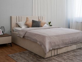 Кровать двуспальная 1,8м с подъем. мех. Леванте в Лебедёвке - lebedyovka.mebel-nsk.ru | фото