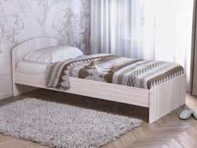Кровать односпальная 80 с низкой спинкой (ясень шимо светлый) в Лебедёвке - lebedyovka.mebel-nsk.ru | фото