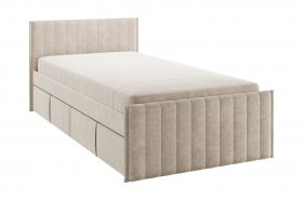 Кровать с ящиками Твикс 90*200 (капучино велюр) в Лебедёвке - lebedyovka.mebel-nsk.ru | фото