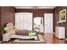 Модульная спальня Каролина в Лебедёвке - lebedyovka.mebel-nsk.ru | фото