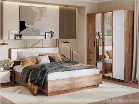 Модульная спальня Орегон в Лебедёвке - lebedyovka.mebel-nsk.ru | фото