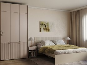Модульная спальня Орма (МДФ) в Лебедёвке - lebedyovka.mebel-nsk.ru | фото