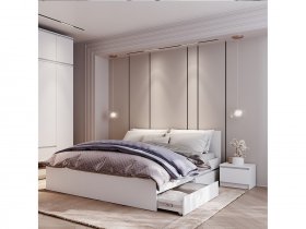 Модульная спальня Симпл в Лебедёвке - lebedyovka.mebel-nsk.ru | фото
