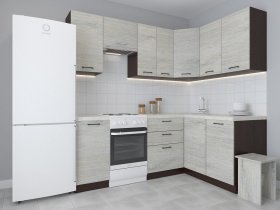 Модульная угловая кухня 1,4м*2,1м Лада (пикард) в Лебедёвке - lebedyovka.mebel-nsk.ru | фото