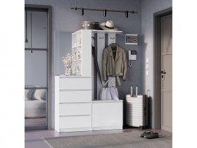 Прихожая Симпл ПР-04 (белый) в Лебедёвке - lebedyovka.mebel-nsk.ru | фото