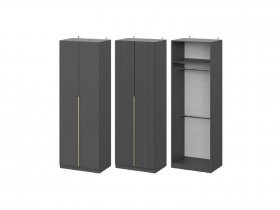 Шкаф ШК-75 Эккервуд (графит) в Лебедёвке - lebedyovka.mebel-nsk.ru | фото