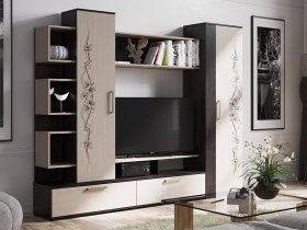 Стенка «Дакота» (венге/дуб молочный) в Лебедёвке - lebedyovka.mebel-nsk.ru | фото
