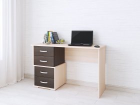 Стол письменный Сити-2 (венге/дуб молочный) в Лебедёвке - lebedyovka.mebel-nsk.ru | фото