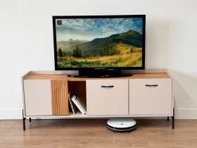 Тумба 2 Доминика (кашемир/дуб крафт золотой) в Лебедёвке - lebedyovka.mebel-nsk.ru | фото