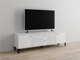 Тумба под ТВ Парус-10 (белый/белый снег) в Лебедёвке - lebedyovka.mebel-nsk.ru | фото