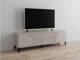 Тумба под ТВ Парус-10 (кашемир/сантьяго софт) в Лебедёвке - lebedyovka.mebel-nsk.ru | фото